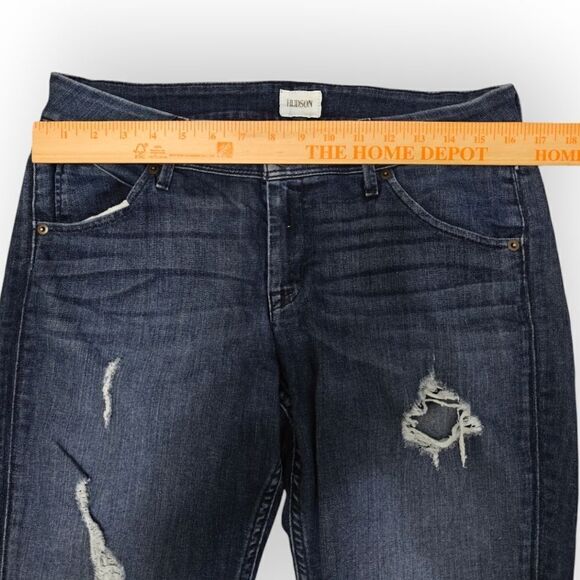 HUDSON DISTRESSED SLIM BLUE JEANS SIZE 30 - Picture 3 of 8